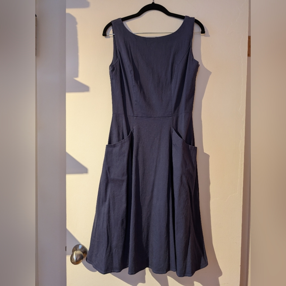 Collectif Classic Navy Midi Dress